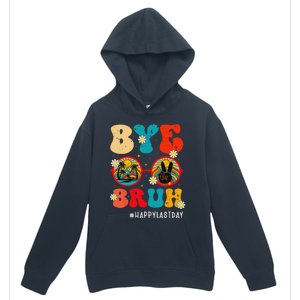 Bye Bruh Teacher Happy Last Day of School Hello Summer Funny Urban Pullover Hoodie