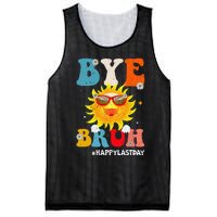 Bye Bruh Teacher Happy Last Day of School Hello Summer Funny Mesh Reversible Basketball Jersey Tank