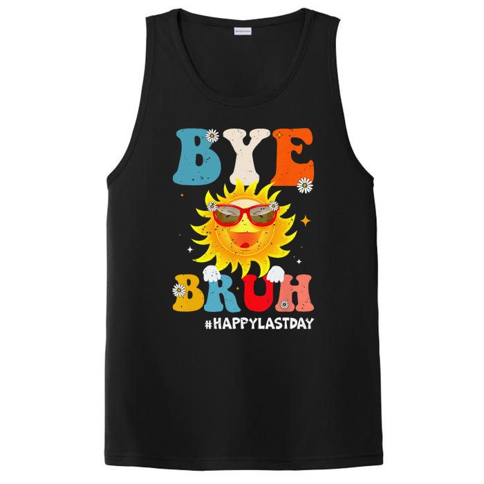 Bye Bruh Teacher Happy Last Day of School Hello Summer Funny PosiCharge Competitor Tank