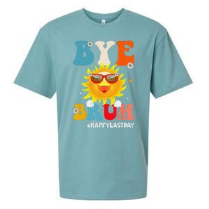 Bye Bruh Teacher Happy Last Day of School Hello Summer Funny Sueded Cloud Jersey T-Shirt