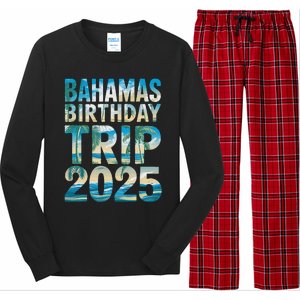 Bahamas Birthday Trip 2025 Vacation Party Crew Cruise Long Sleeve Pajama Set