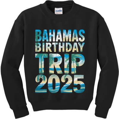 Bahamas Birthday Trip 2025 Vacation Party Crew Cruise Kids Sweatshirt