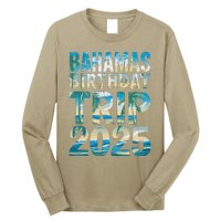 Bahamas Birthday Trip 2025 Vacation Party Crew Cruise Long Sleeve Shirt