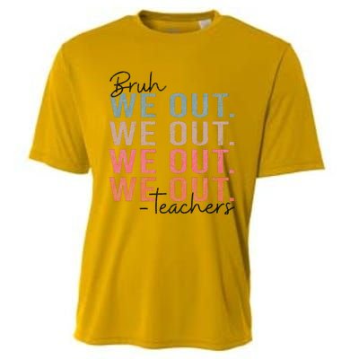 Bye Bruh Teacher Happy Last Day Of School Hello Summer Funny Cooling Performance Crew T-Shirt