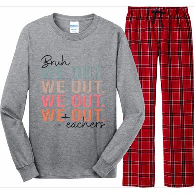 Bye Bruh Teacher Happy Last Day Of School Hello Summer Funny Long Sleeve Pajama Set