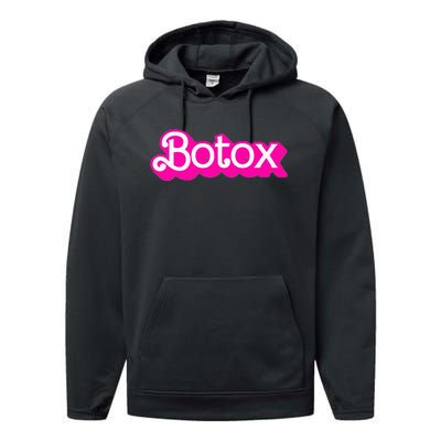 Botox Barb Trending But First Cute Fun Pink Botox Barb Performance Fleece Hoodie