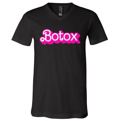 Botox Barb Trending But First Cute Fun Pink Botox Barb V-Neck T-Shirt