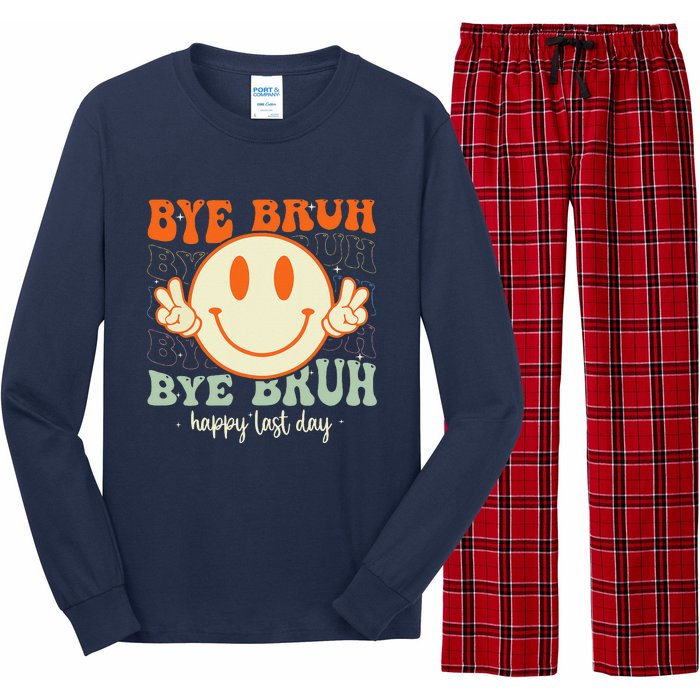 Bye Bruh Teacher Happy Last Day of School Hello Summer Long Sleeve Pajama Set