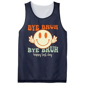 Bye Bruh Teacher Happy Last Day of School Hello Summer Mesh Reversible Basketball Jersey Tank