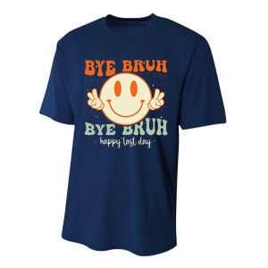 Bye Bruh Teacher Happy Last Day of School Hello Summer Performance Sprint T-Shirt