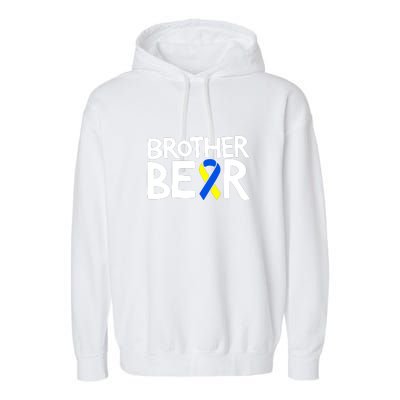 Brother Bear T21 Day Down Syndrome Awareness Gift Garment-Dyed Fleece Hoodie