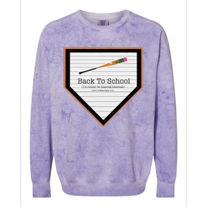 Baseball Back To School Colorblast Crewneck Sweatshirt