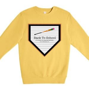 Baseball Back To School Premium Crewneck Sweatshirt