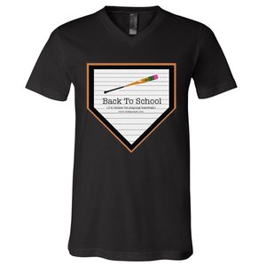 Baseball Back To School V-Neck T-Shirt