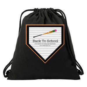 Baseball Back To School Drawstring Bag