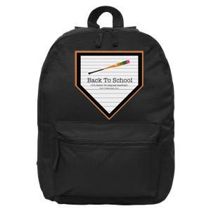 Baseball Back To School 16 in Basic Backpack