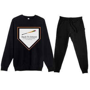 Baseball Back To School Premium Crewneck Sweatsuit Set