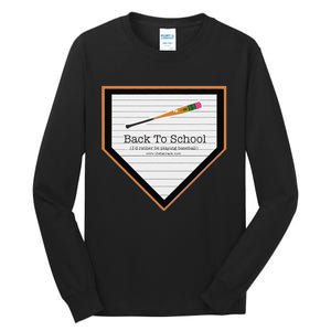 Baseball Back To School Tall Long Sleeve T-Shirt