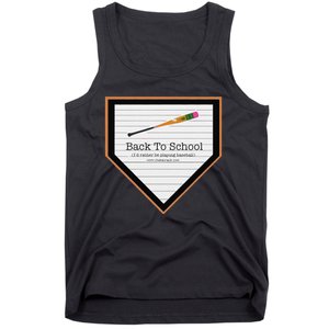 Baseball Back To School Tank Top