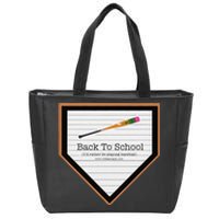 Baseball Back To School Zip Tote Bag