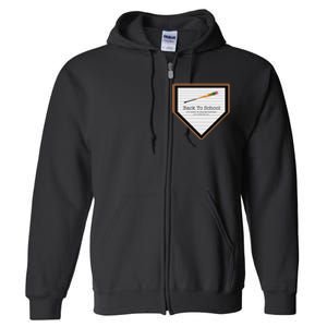 Baseball Back To School Full Zip Hoodie