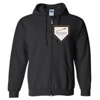 Baseball Back To School Full Zip Hoodie