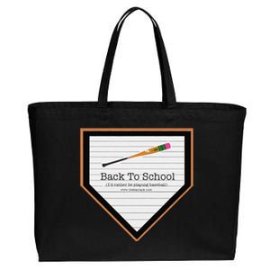 Baseball Back To School Cotton Canvas Jumbo Tote