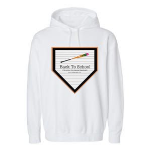 Baseball Back To School Garment-Dyed Fleece Hoodie