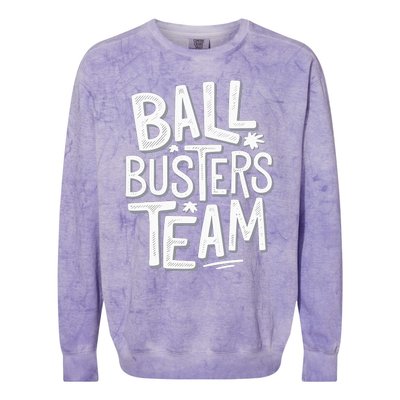 Ball Busters Team Funny Pickleball Lovers Colorblast Crewneck Sweatshirt