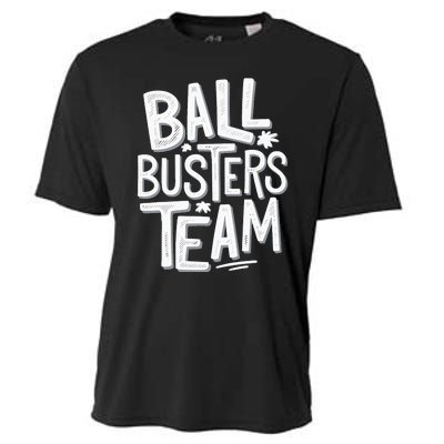 Ball Busters Team Funny Pickleball Lovers Cooling Performance Crew T-Shirt