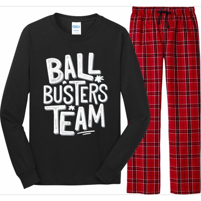 Ball Busters Team Funny Pickleball Lovers Long Sleeve Pajama Set