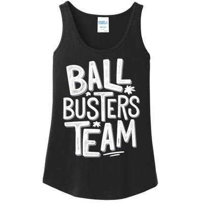 Ball Busters Team Funny Pickleball Lovers Ladies Essential Tank