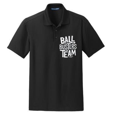 Ball Busters Team Funny Pickleball Lovers Dry Zone Grid Polo