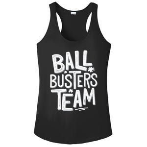 Ball Busters Team Funny Pickleball Lovers Ladies PosiCharge Competitor Racerback Tank