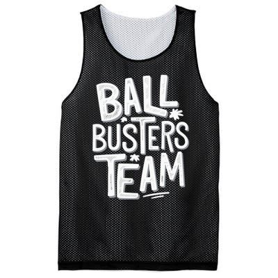 Ball Busters Team Funny Pickleball Lovers Mesh Reversible Basketball Jersey Tank