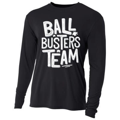 Ball Busters Team Funny Pickleball Lovers Cooling Performance Long Sleeve Crew