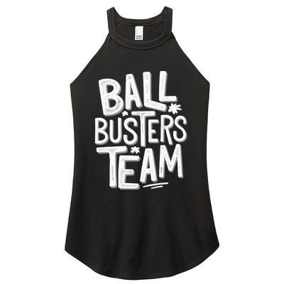 Ball Busters Team Funny Pickleball Lovers Women's Perfect Tri Rocker Tank