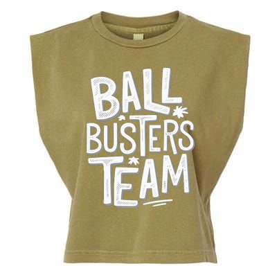 Ball Busters Team Funny Pickleball Lovers Garment-Dyed Women's Muscle Tee