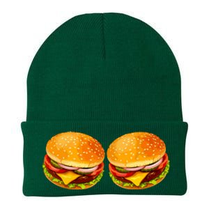 Big Boobs Two Big Hamburger Titty Boobie Knit Cap Winter Beanie