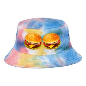 Big Boobs Two Big Hamburger Titty Boobie Tie Dye Newport Bucket Hat