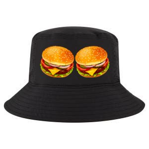 Big Boobs Two Big Hamburger Titty Boobie Cool Comfort Performance Bucket Hat