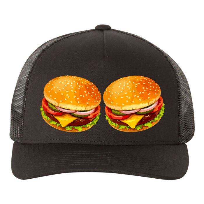 Big Boobs Two Big Hamburger Titty Boobie Yupoong Adult 5-Panel Trucker Hat