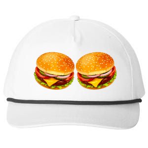 Big Boobs Two Big Hamburger Titty Boobie Snapback Five-Panel Rope Hat