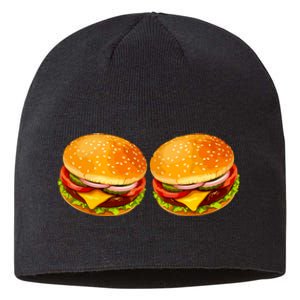 Big Boobs Two Big Hamburger Titty Boobie Sustainable Beanie