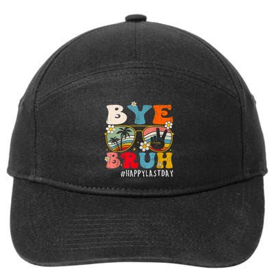 Bye Bruh Teacher Happy Last Day Of School Hello Summer Funny 7-Panel Snapback Hat