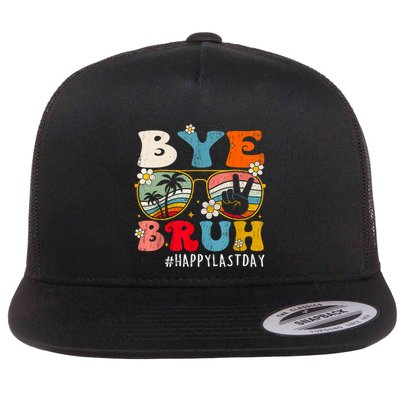 Bye Bruh Teacher Happy Last Day Of School Hello Summer Funny Flatbill Hat