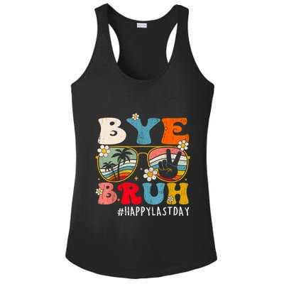 Bye Bruh Teacher Happy Last Day Of School Hello Summer Funny Ladies PosiCharge Competitor Racerback Tank