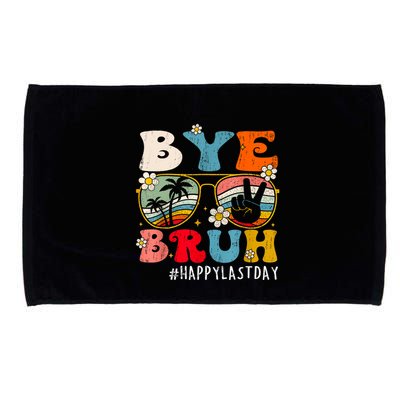 Bye Bruh Teacher Happy Last Day Of School Hello Summer Funny Microfiber Hand Towel