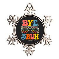 Bye Bruh Teacher Happy Last Day Of School Hello Summer Funny Metallic Star Ornament