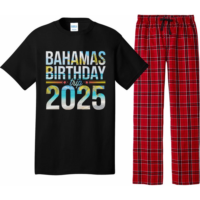 Bahamas Birthday Trip 2025 Vacation Party Crew Cruise Pajama Set